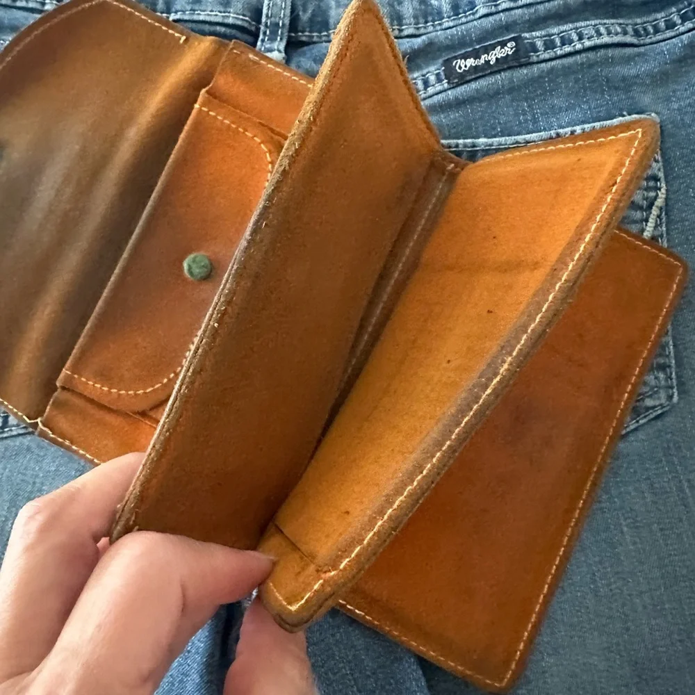 Vintage Distressed Leather Biker Wallet - Picture 7 of 12